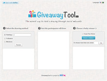 Tablet Screenshot of giveawaytool.com